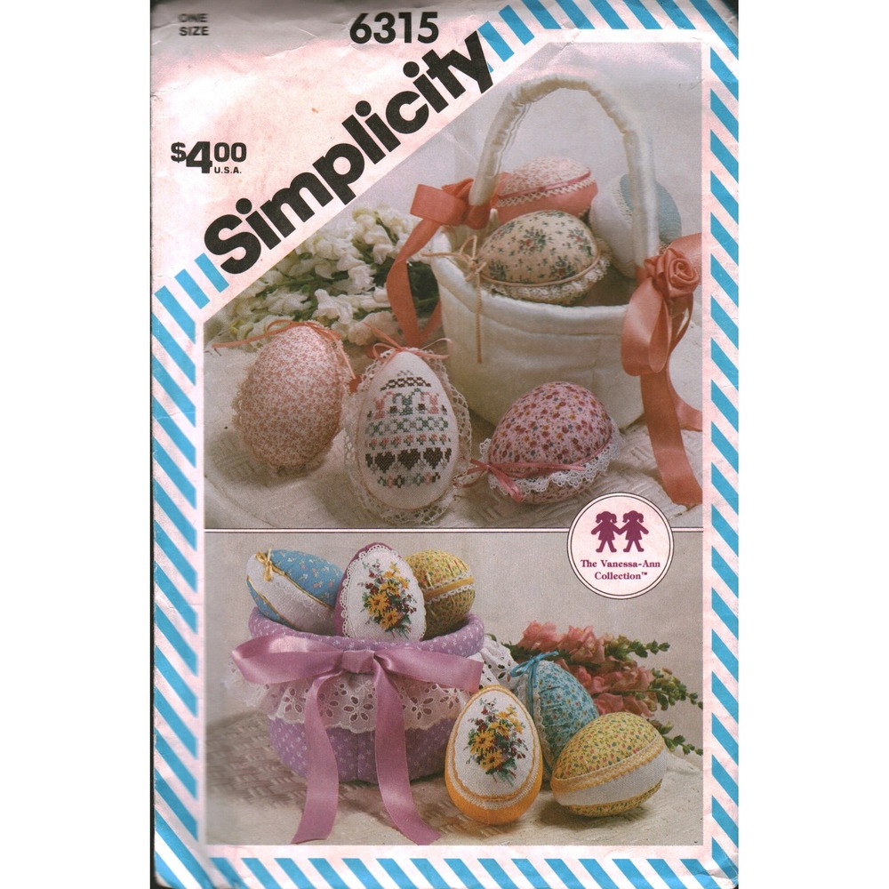 Simplicity 6315 Easter Eggs and Baskets Sewing Pattern Vanessa-Ann Collection